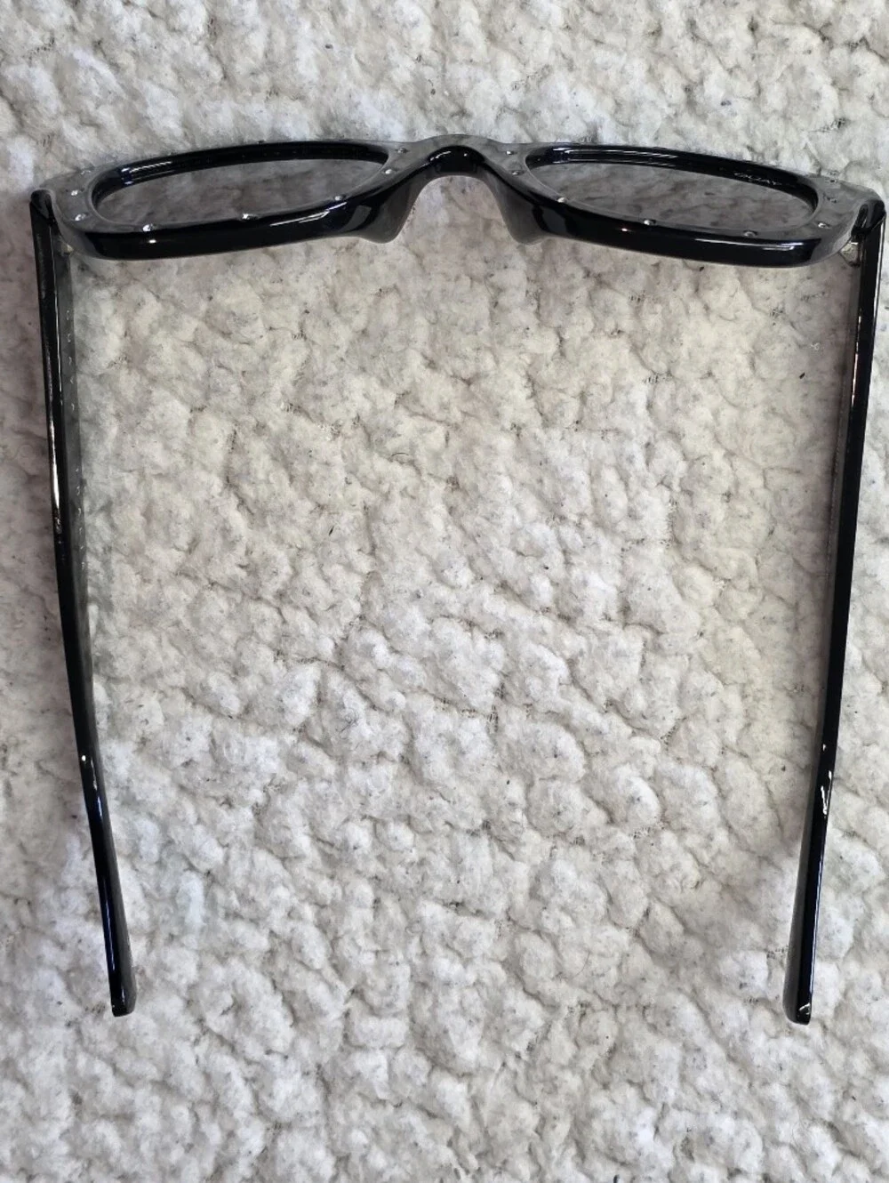 Quay Australia Black Rhinestone Square Sunglasses — Studded Frame